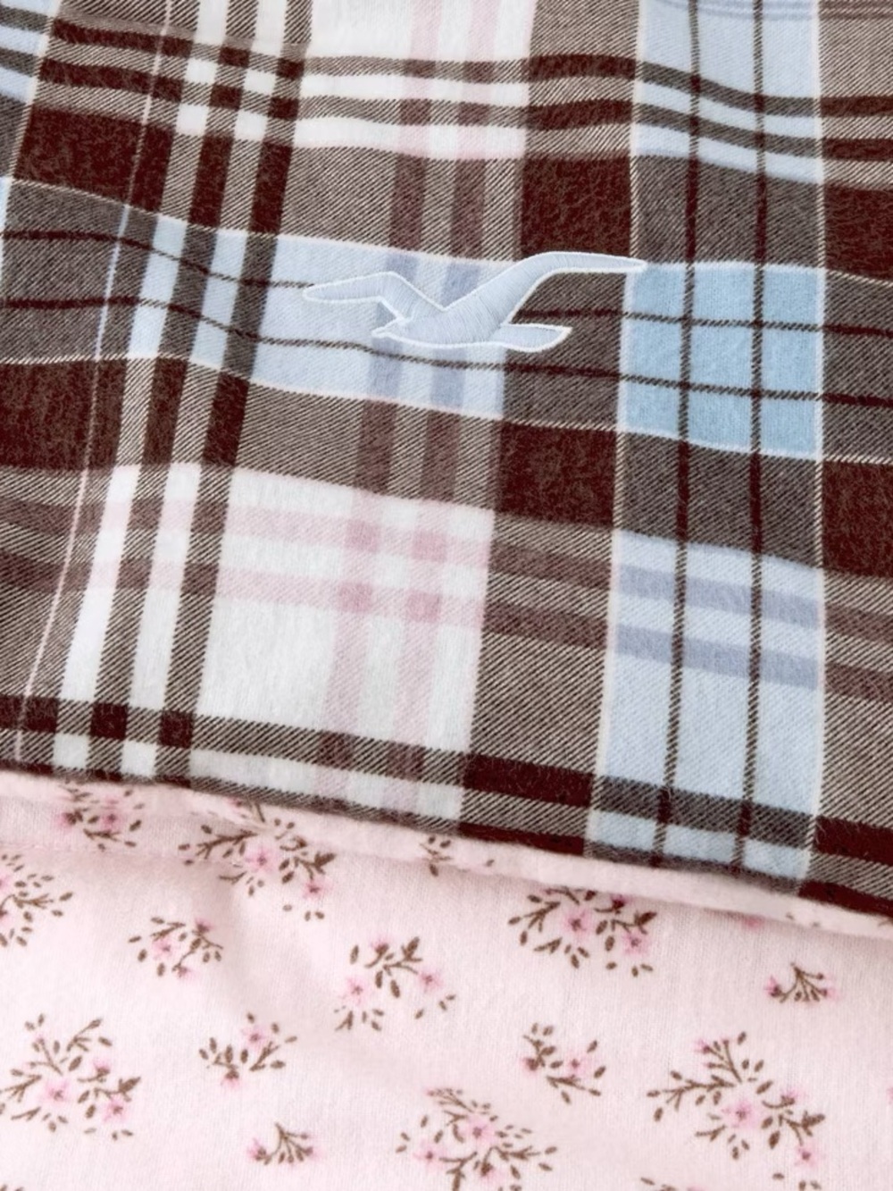 Twin/TwinXL Percale Patchwork Comforter Set Pink Floral Plaid Hollister Target